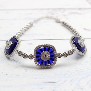 MIDNIGHT BLUE MULTI PENDANT BRACELET
